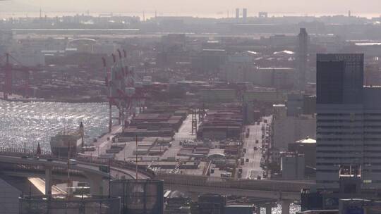 东京港的长镜头视频素材模板下载
