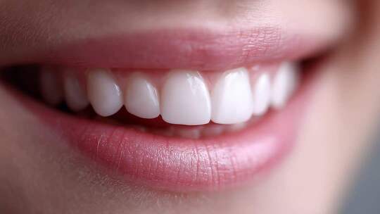完美笑容展示洁白牙齿与健康唇部