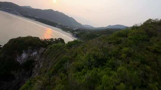 fpv穿越机航拍深圳东涌海蚀洞东冲海岸线