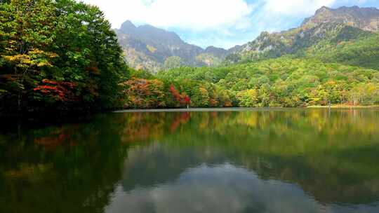 秋天山水景色