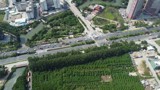 航拍莆田市区风景4K实拍视频