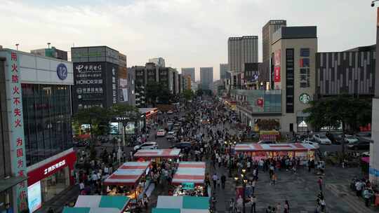 深圳大浪商业街日景航拍