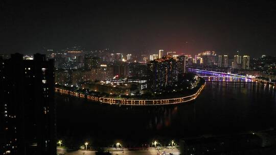 泉州夜景航拍晋江夜景安溪夜景唯美城市夜景