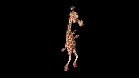 长颈鹿3D角色-卡通广告牌
