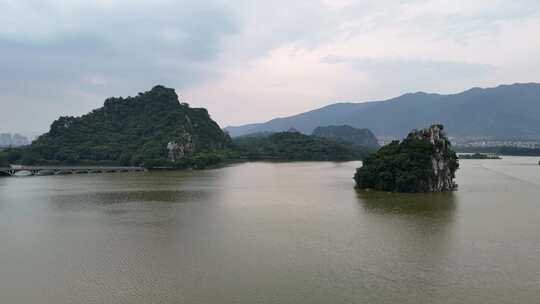 航拍广东肇庆七星山5A景区