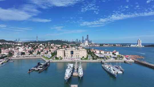 青岛中国人民解放军海军博物馆航拍