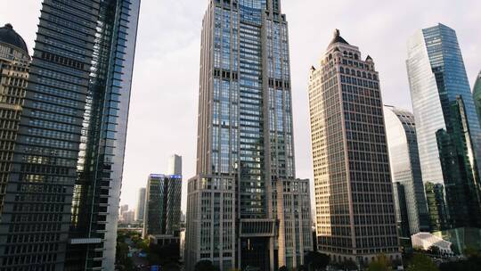 上海金融中心摩天大楼航拍