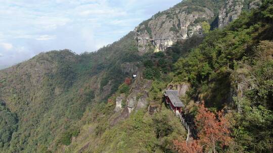 航拍浙江建德大慈岩景区