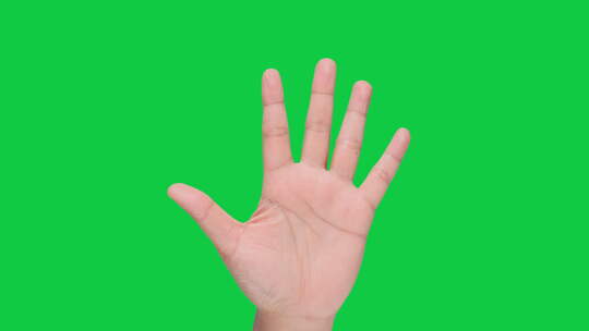 HAND（Green Sceen）从5倒数到0视频素材模板下载