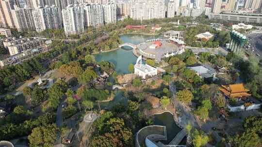 春日的安徽省合肥市徽园景区风光
