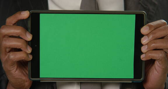 平板电脑的绿屏背景