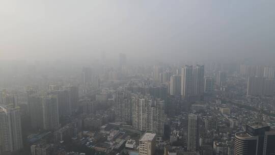 灰霾天气下的广州
