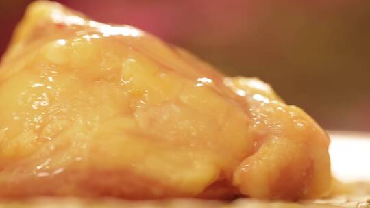 鸡油肥肉脂肪视频素材模板下载