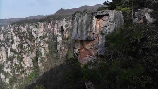 张家界武陵源风景名胜武士驯马航拍自然风光