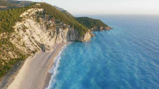 海岸，海滨，天线，海岸线