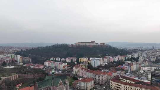 捷克共和国布尔诺市的鸟瞰图