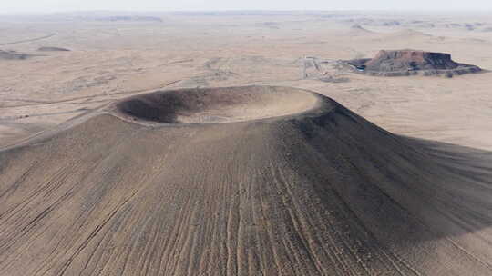 航拍内蒙古乌兰哈达火山口