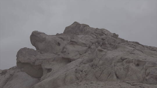 内蒙古沙漠戈壁巨型怪石  风蚀地貌 组镜