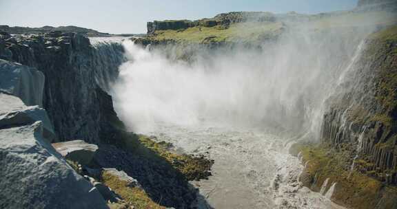 Dettifoss，瀑布，冰岛，喷雾