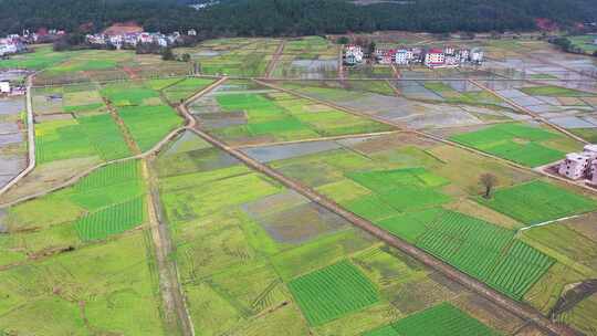 航拍江西永新秀美山村