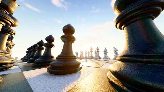 国际象棋博弈比赛宣传意向视频
