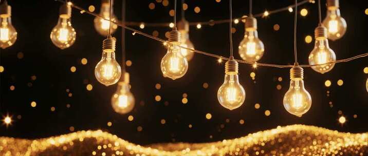 辉煌吊灯粒子特效动画背景