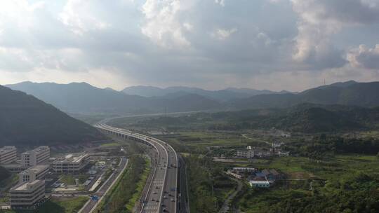 浙江宁波舟山山峦道路航拍709