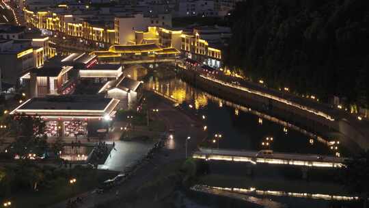 信宜市钱排镇双合村夜景航拍