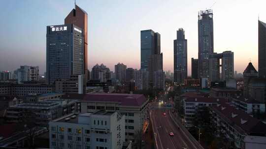 天津海河风景小白楼CBD城市风光航拍