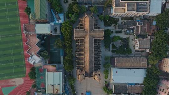 广州石室圣心大教堂4K航拍
