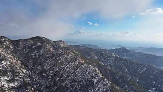 青岛崂山雪景雾凇