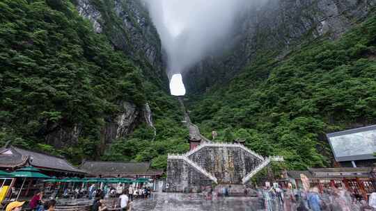 张家界天门山延时