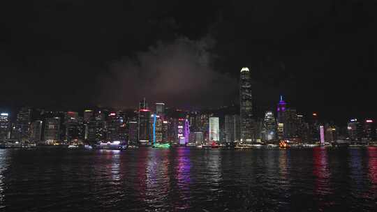 香港维多利亚港夜晚灯光秀 香港夜景 香港