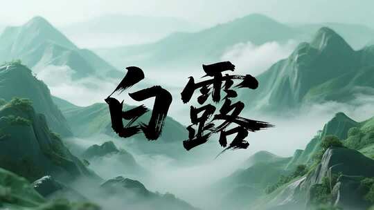 二十四节气白露水墨动画视频