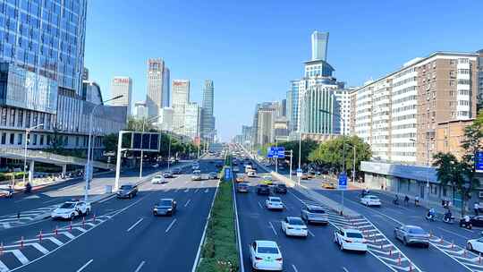 北京国贸桥车流 北京视频素材模板下载