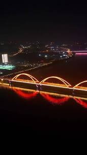 长沙福元路大桥夜景-竖版视频