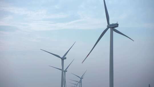 风力发电机新能源低碳视频素材模板下载