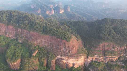 广东韶关丹霞山5A景区日出日落晚霞航拍