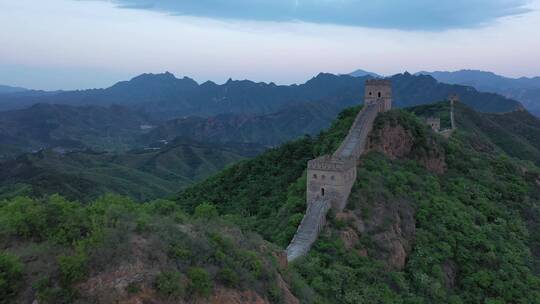 金山岭长城旅游景区夏季晚霞风光