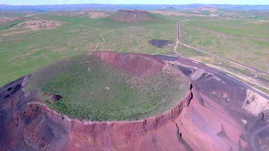 航拍内蒙乌兰哈达火山群