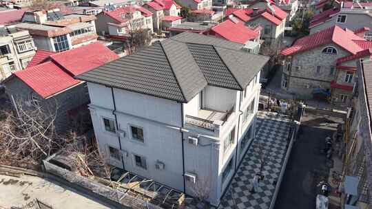 航拍城市自建房