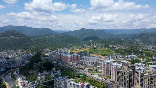 恩施建始县城市航拍