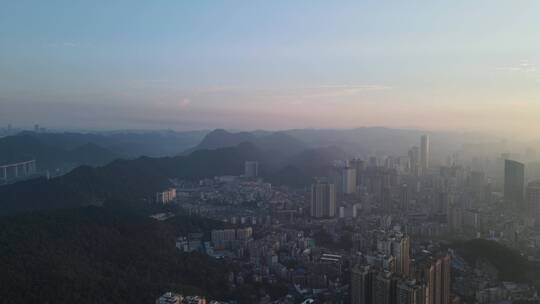 航拍贵阳青岩古镇5A景区