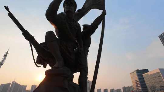 八一南昌建军雕塑广场嘹亮的军号新四军红军