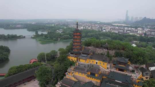 江苏镇江金山寺5A景区航拍