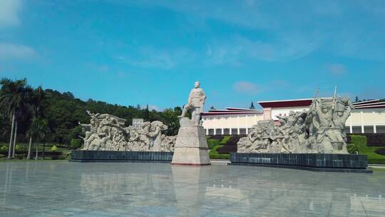 广西革命纪念馆雕塑视频素材模板下载