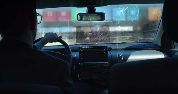 车内驾驶、全息屏幕
