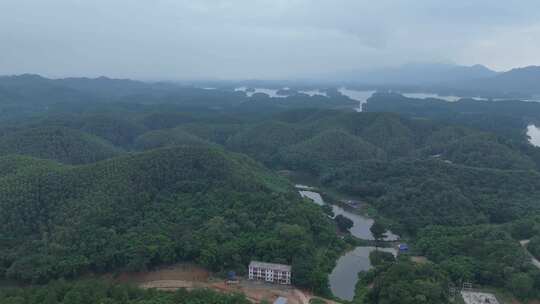 江门开平大塘面孔雀湖国家湿地公园航拍2