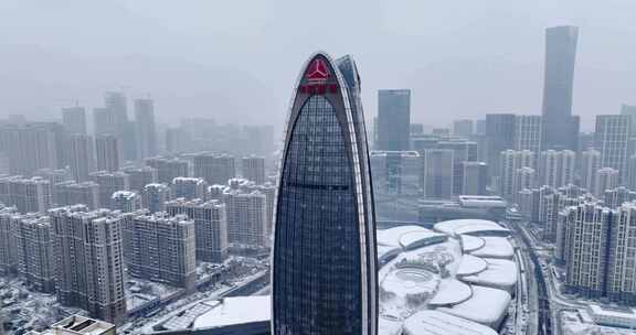 济南高新区雪景