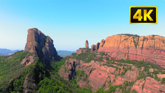 4K江西上饶丹霞龟峰景区航拍与内景合集